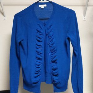 New York and Company ruffle button down cardigan